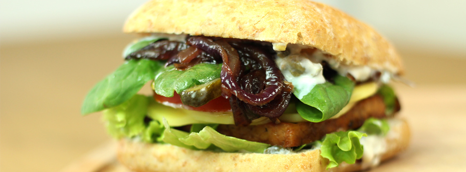 burger vegan - le traditionnel le meilleur burger classique vegan absolument incroyable