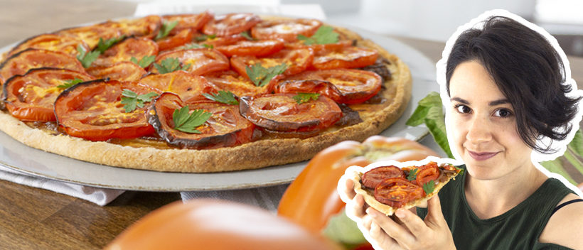 tarte à la tomate moutarde vegan végétalienne recette végétale la petite okara