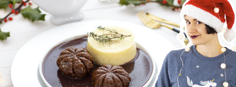 Paupiettes de seitan et sa sauce au vin rouge