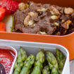 lunch box vegan - brownie vegan et frites de panisse